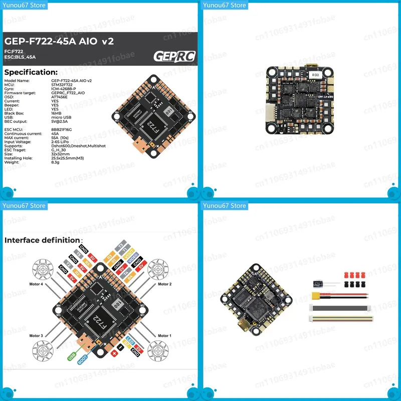 Controlador de Voo AIO V2 GEPR - Drone Racing Esc avaliação e preço