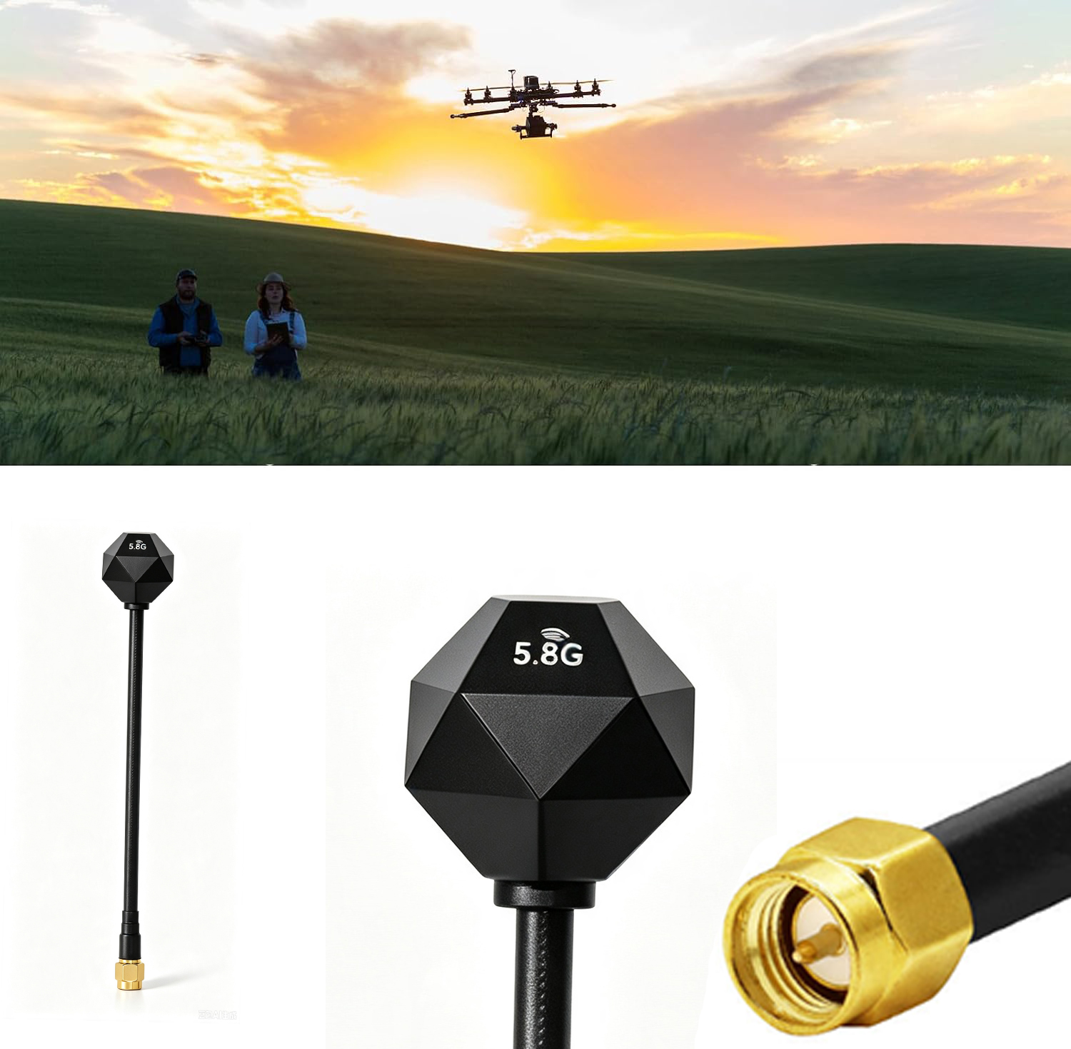 Antena de 5.8GHz 3.5dBi LHCP R - Drone Racing Antenna avaliação e preço